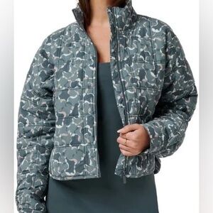 Travis Mathew Women's City Edge Quilted Jacket In Dark Slate Medium NWT